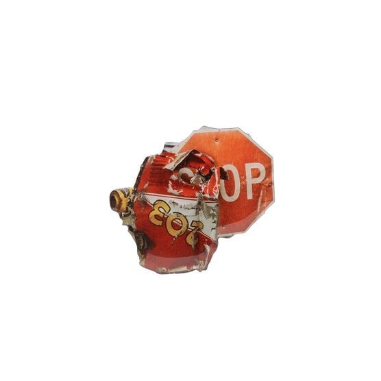 Robert Rauschenberg (b 1925 - 08) ‘Stop Side Early Winter Glut’ Enamel Badge, Discontinu (1 of 5)