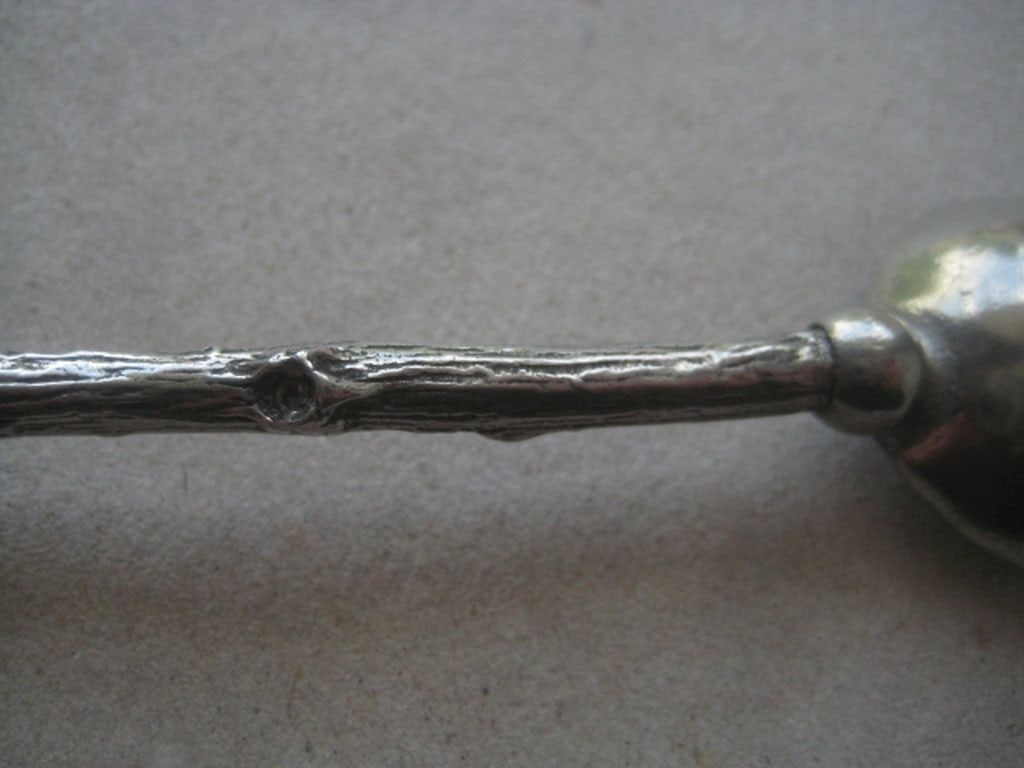 Antique Silver Plated Bee Decorated Spoon - 3