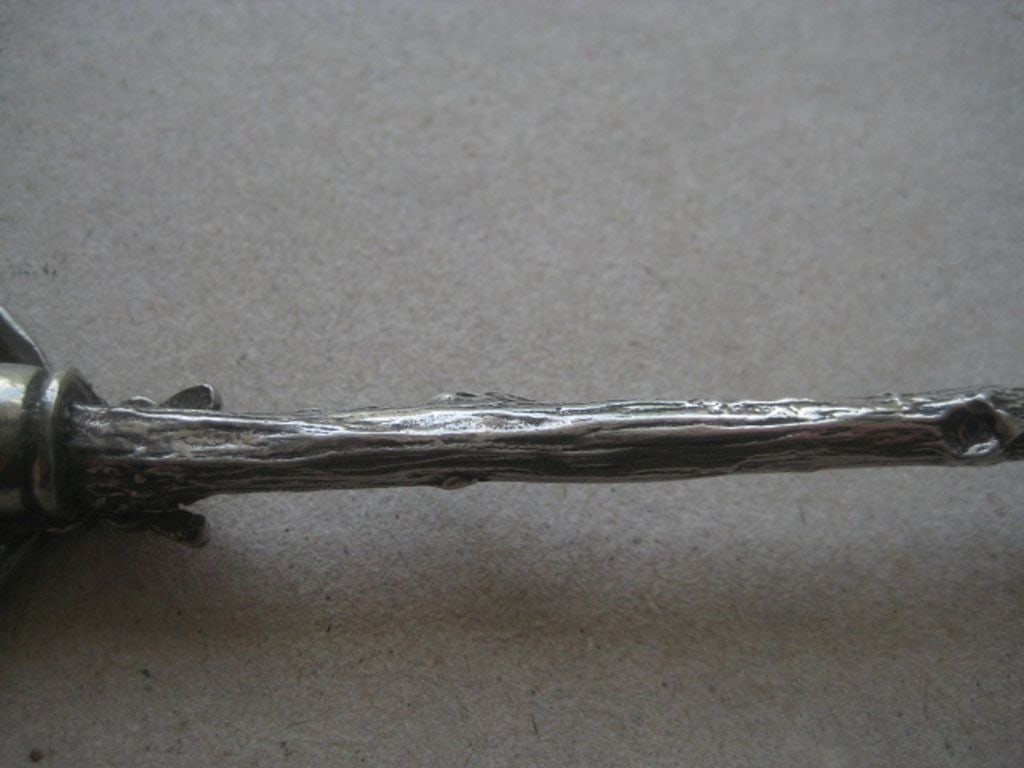 Antique Silver Plated Bee Decorated Spoon - 4