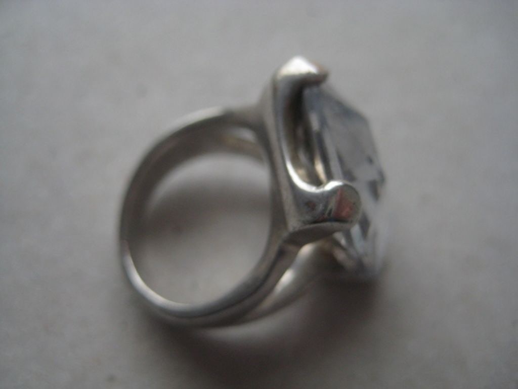 Vintage Sterling Silver Paste Stone Set Ring (1 of 6)