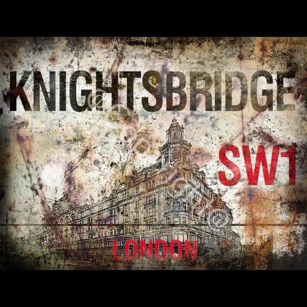 Knightsbridge The Home Of Shopping Iconic London Street Sign Metal Wall Art: Title: Knightsbridge The Home Of Shopping Iconic London Street Sign Metal Wall Art Description: ★ Approx Size 12” x 8” (Inches) 300 x 200 (mm). ★ Our Metal Art Design