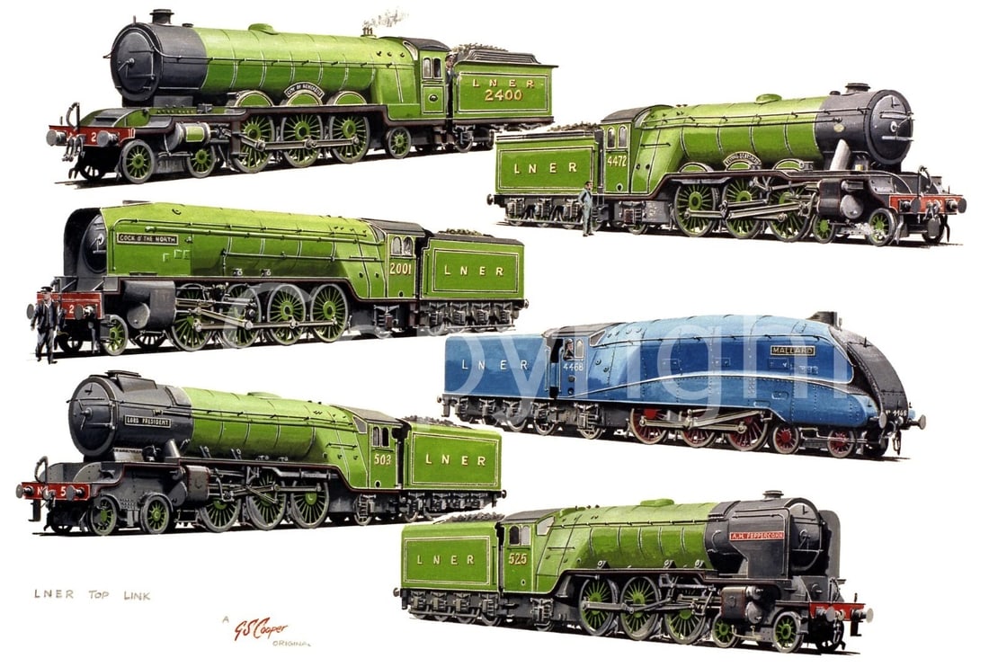Top Links LNER Steam Trains Montage Metal Wall Art (1 of 1)