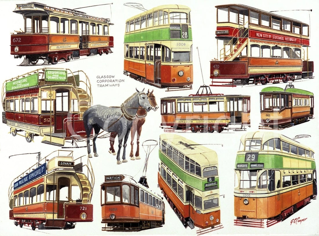 Glasgow Corporation Tramways Montage Nostalgic Metal Wall Art: Title: Glasgow Corporation Tramways Montage Nostalgic Metal Wall Art Description: ★ Approx Size 12” x 8” (Inches) 300 x 200 (mm). ★ Our Metal Art Design Comes with