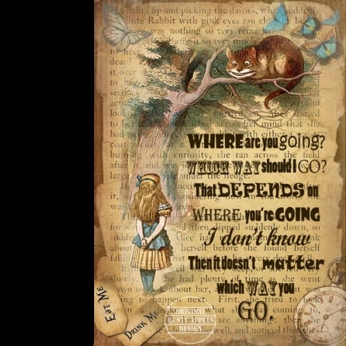 Alice In Wonderland ""The Cheshire Cat"" Designed Quote Metal Wall Art: Title: Alice In Wonderland "The Cheshire Cat" Designed Quote Metal Wall Art Description: ★ Approx Size 12” x 8” (Inches) 300 x 200 (mm). ★ Our Metal Art Design Comes