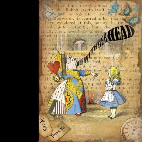Alice In Wonderland ""The Queen Of Hearts"" Designed Quote Metal Wall Art: Title: Alice In Wonderland "The Queen Of Hearts" Designed Quote Metal Wall Art Description: ★ Approx Size 12” x 8” (Inches) 300 x 200 (mm). ★ Our Metal Art Design Comes