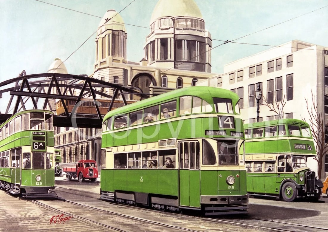 Liverpool James Street Bus and Tram Nostalgic Scene Metal Wall Art: Title: Liverpool James Street Bus and Tram Nostalgic Scene Metal Wall Art Description: ★ Approx Size 12” x 8” (Inches) 300 x 200 (mm). ★ Our Metal Art Design Comes with