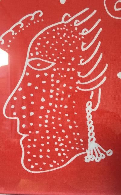 Yayoi Kusama (b 1929) ‘Faces’ Silk Screen Printed On Cotton, Framed, 2021 - 4