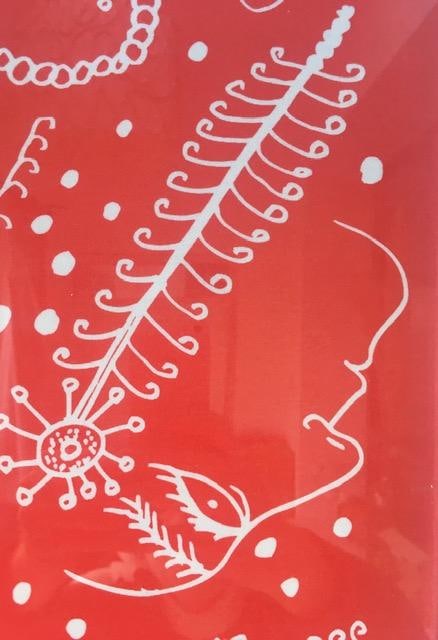 Yayoi Kusama (b 1929) ‘Faces’ Silk Screen Printed On Cotton, Framed, 2021 - 5