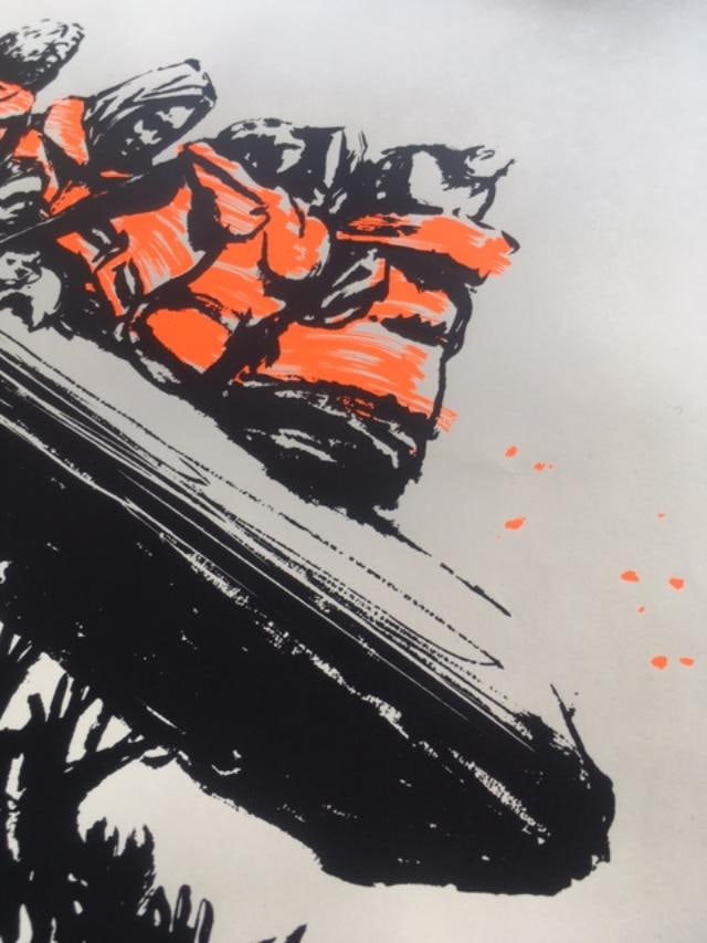 Banksy (b1974) Glastonbury Festival No9 Poster, ‘Immigrant Boat’ Screenprint With Proven - 8