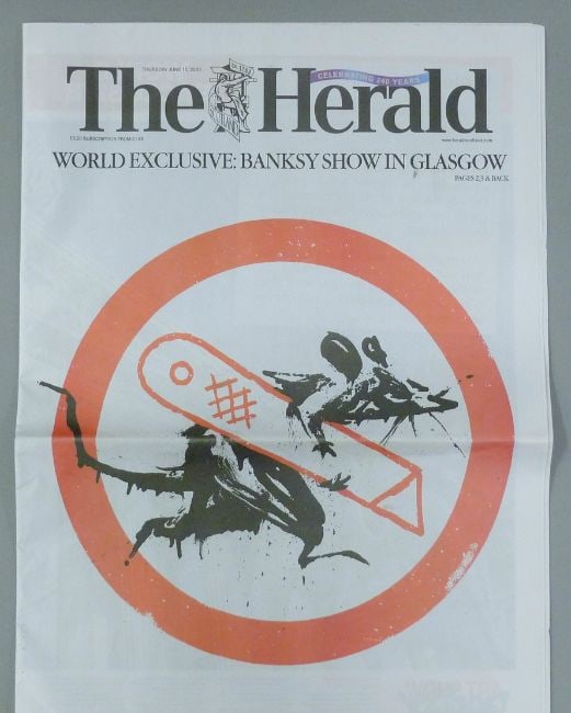 Banksy (b.1974) Authorised ‘Cut & Run - 25 Years of Card labour’ Exhibition Merch & 2 Po - 4