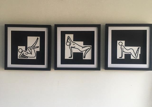 Julian Opie (1958) ‘This Is Shahnoza’ In 3 Parts, Wooden Maquettes, Framed, 2008 (1 of 8)