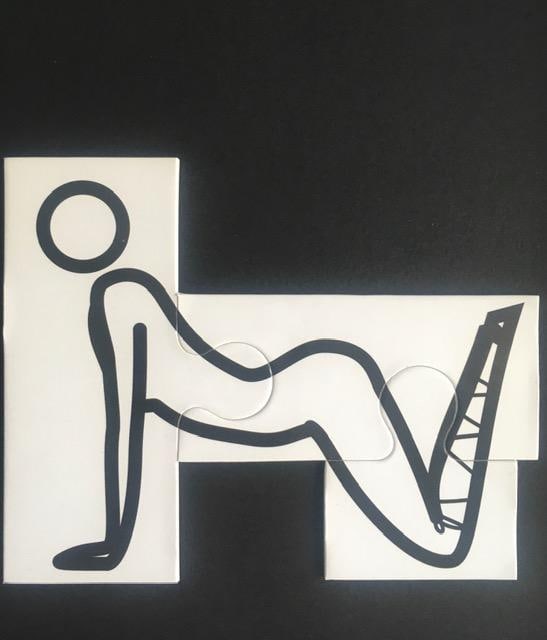 Julian Opie (1958) ‘This Is Shahnoza’ In 3 Parts, Wooden Maquettes, Framed, 2008 - 8