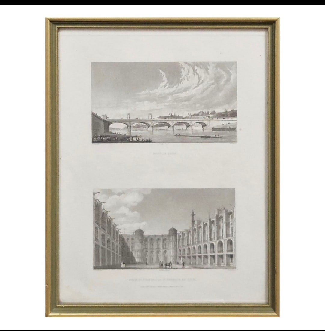 French Architectural Engraving, Paris (1 of 3)