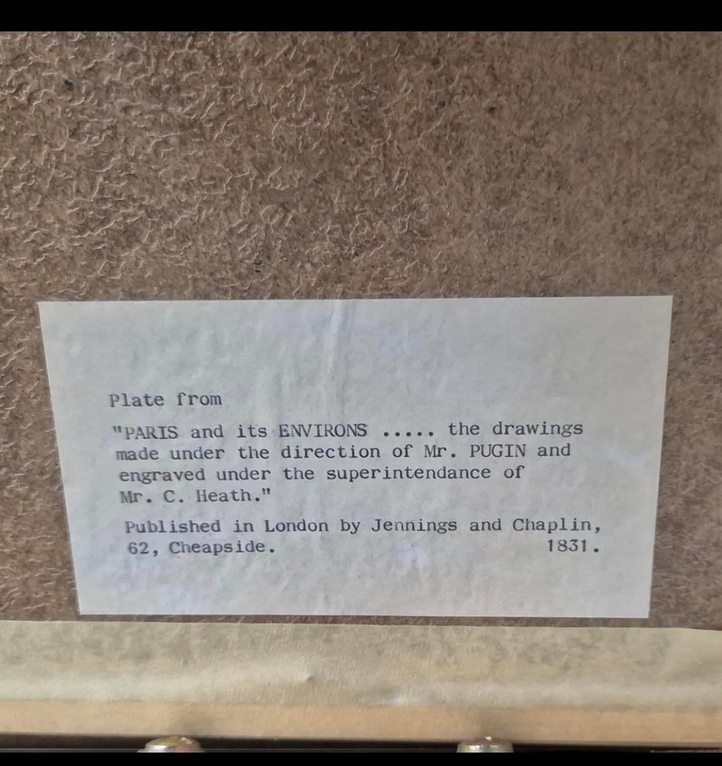 French Architectural Engraving, Paris - 3