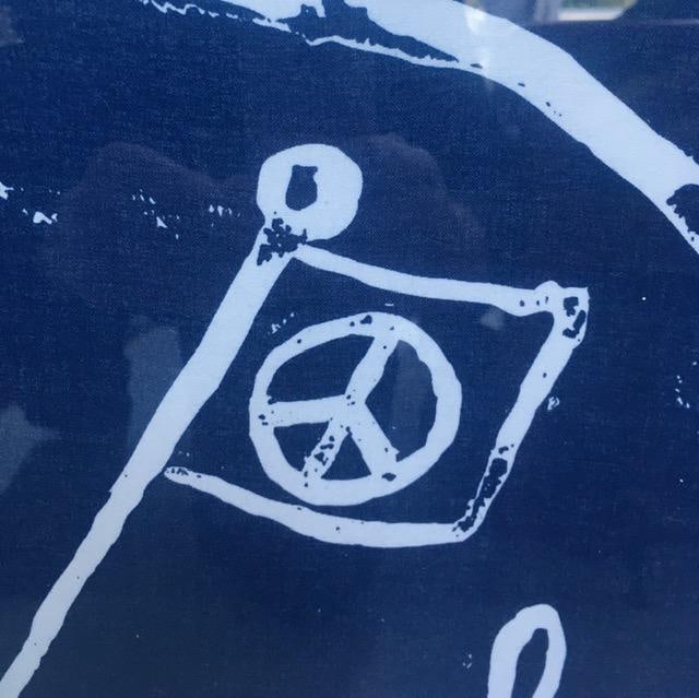 Yoshitomo Nara (b 1959) Peace Dog (Blue) Silk Screen Printed On Cotton, Framed, 2020 - 2