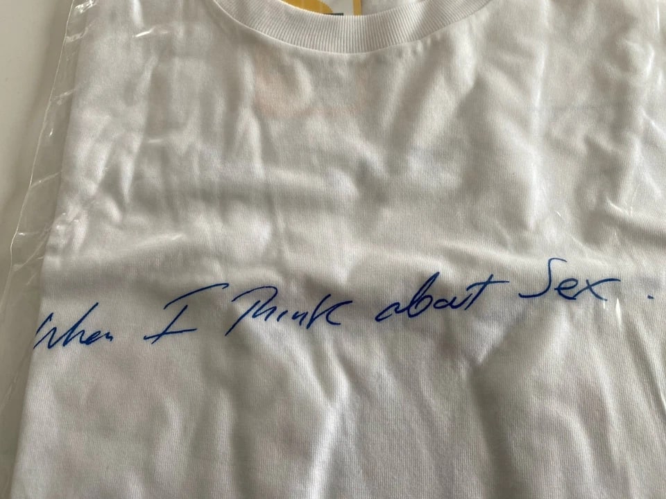 Tracy Emin (b1963)‘When I Think About Sex’ White Cube Exhibition T-Shirt and Catalogue,  - 9