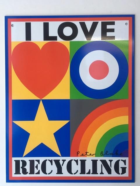 Peter Blake (b1932) I Love Recycling, Signed, Tin Plate, Signed, Certificate of Authenticity, 200... - 4