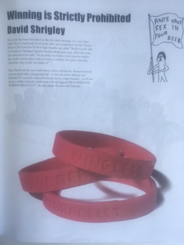 David Shrigley OBE (b 1968) ‘I Am An Imbecile’ Balloon, & Official Banksy Dismaland Prog - 3