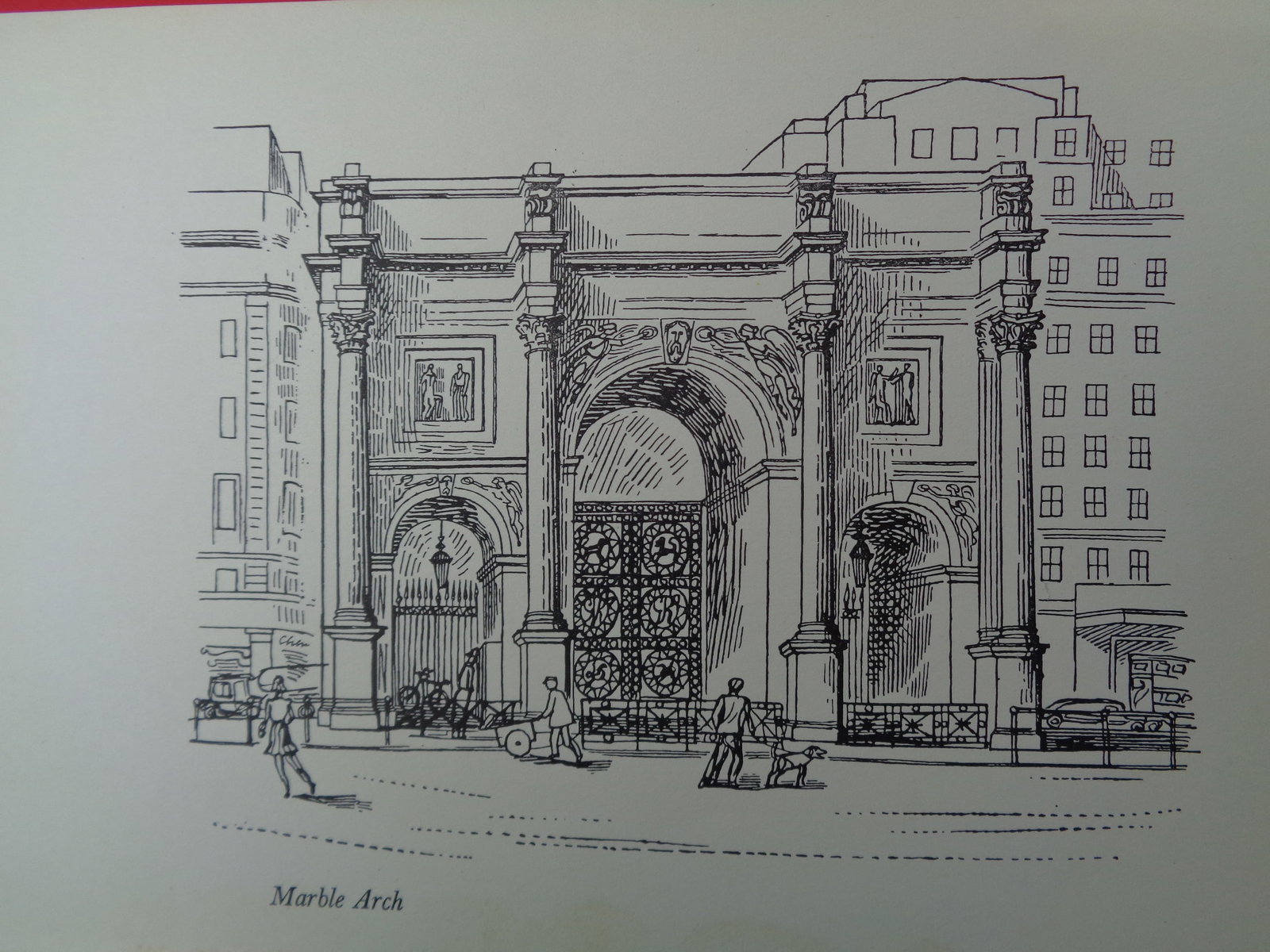 Edward Bawden CBE RA Original Vintage Historic Lithograph of London Historic Marble Arch (1 of 1)