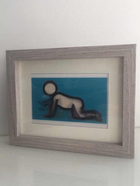 Julian Opie (1958-) 3D Lenticular Moving Image, in Colours ‘Dino Crawling’ Framed, 2012 - 2