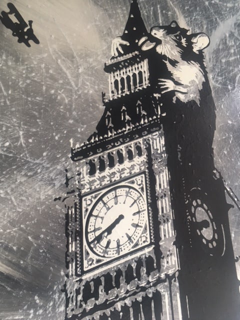 Rourke Van Dal (b1964) 'Rat On Big Ben', Spray Paint and Acrylic On Board, Signed, Editioned, 200... - 4