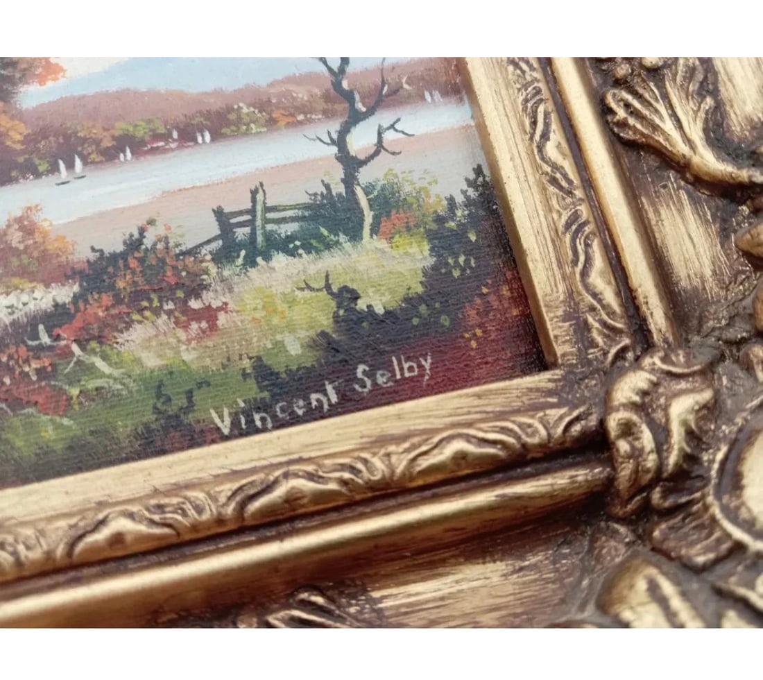 Original Oil Painting 11 x 9” Landscape; Signed - 3