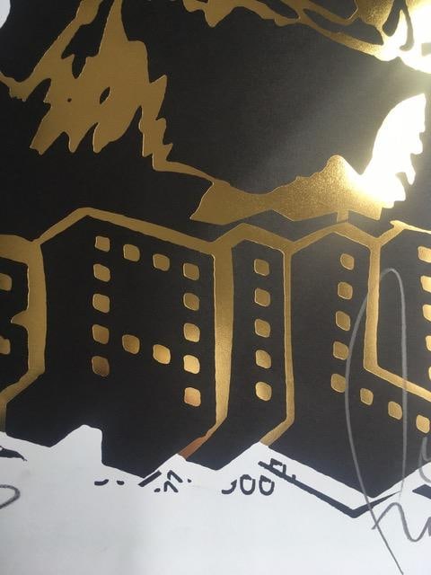 Faile (b 1975 & 76) Alsatian ‘Black/Gold’ Embossed Screen Print On Paper Signed, Limited - 6