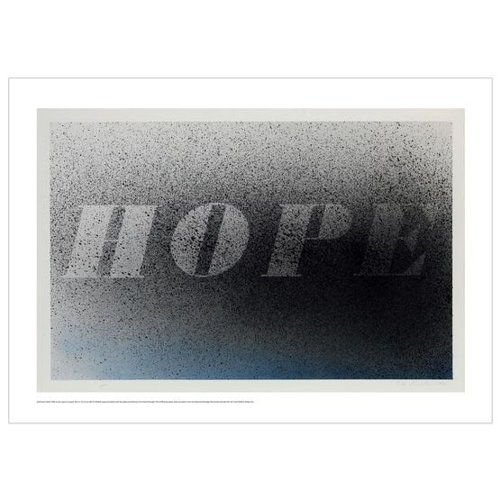 Ed Ruscha (b 1937) Offset Lithograph Poster of Ed Ruscha's 1998 work HOPE (1 of 13)