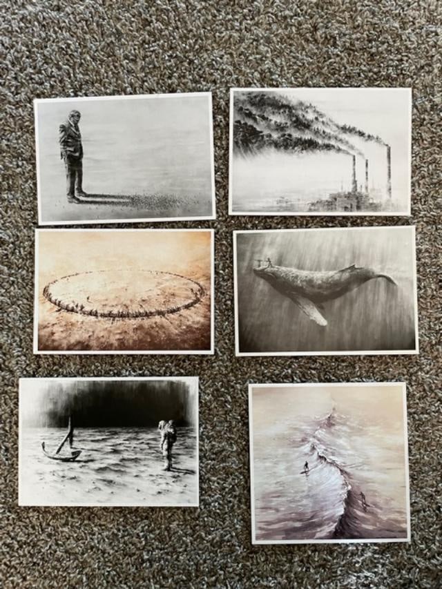 Pejac (b 1977) Complete Set ‘Mini Print Lottery Postcards’ Limited Edition, Discontinued (1 of 3)