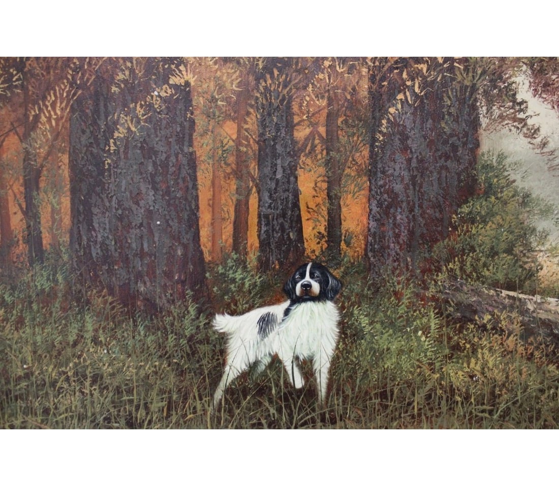 Theomire Dog Signed Oil Painting - 3