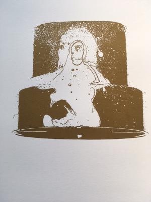 Nick Walker (B 1969-) Gold Nozzle 2007, Screenprint In Gold With Early Apish Angel Blind Stamp - 3