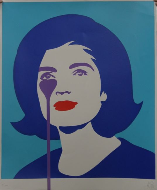 Pure Evil (English 1968) Purple ‘Jackie Kennedy In Tears’, Screenprint, Signed Numbered  - 7