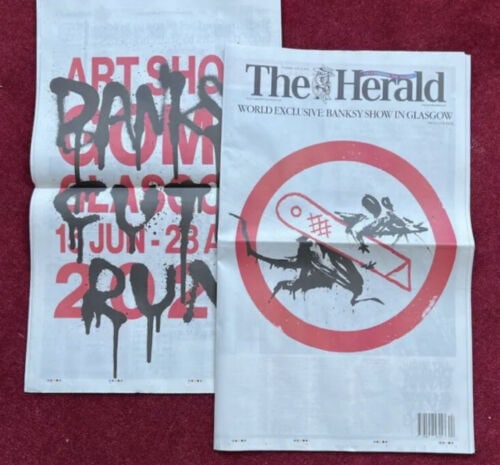 Banksy (b.1974) Authorised ‘Cut & Run - 25 Years Card labour’, Exhibition, Glasgow GOMA  - 8