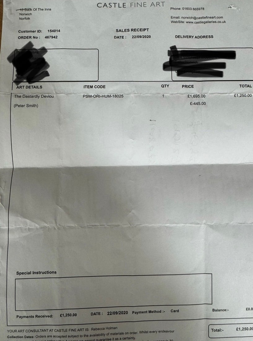 Peter Smith Water Colour Painting - Rare One of A Kind- Original Artwork - 3