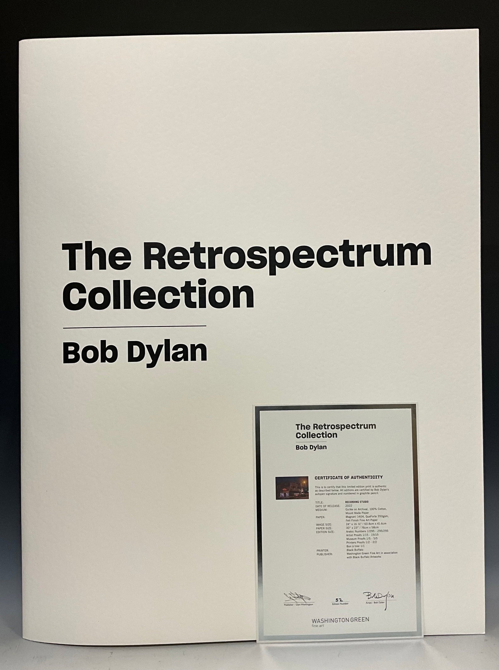 Bob Dylan (b1941) ‘Recording Studio’, Retrospectrum Collection, Editioned, Print, Certif - 5