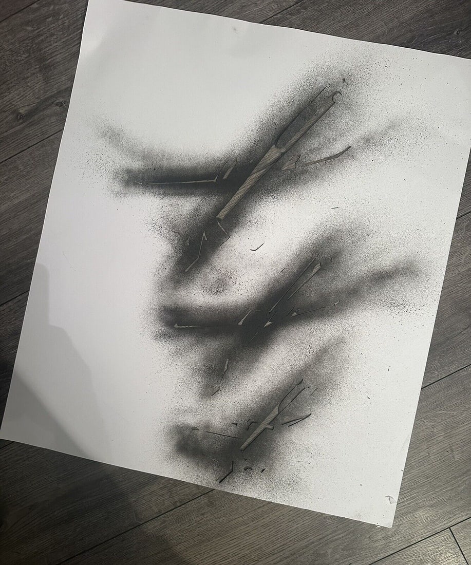 Banksy (1974-) ‘Civilian Drone Strike’ Spray Stencil, Graffiti Art, London, December 202 - 3