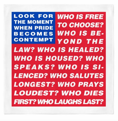 Barbara Kruger (B 1945) Untitled (Flag/Bandana/Wall Hanging) Screen Print On Cotton, Limited Ed 2... - 2