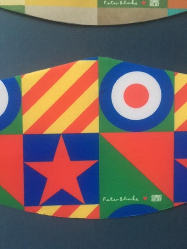 Peter Blake (1932-) Love, Hope, Britain Comic Relief Face Masks Signed, Framed, 2020 - 5