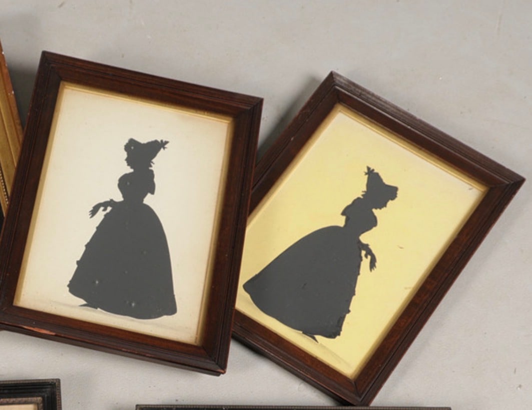 19th Century English School Full Length Silhouette of Lady - 2