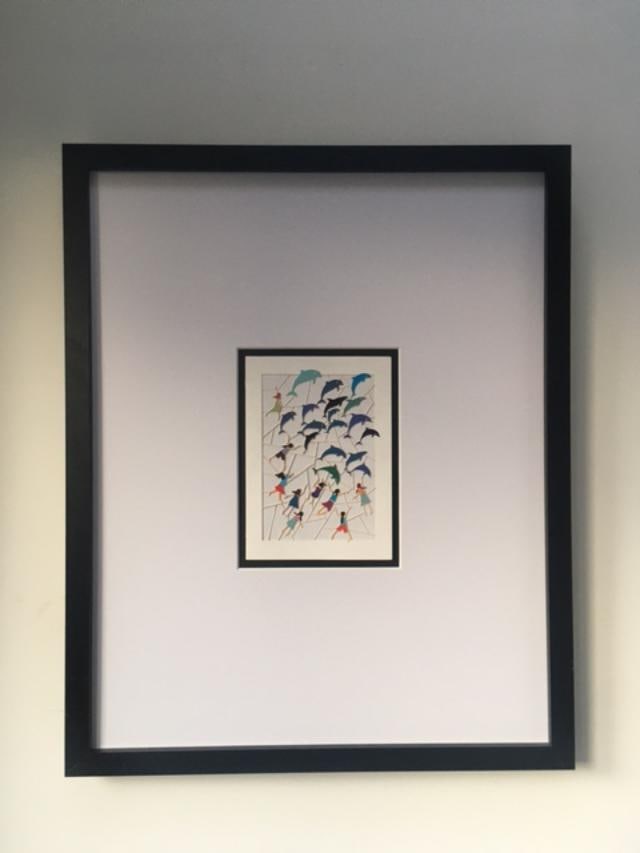 Ge Feng (b1967) ‘Fretwork’ ‘Chasing Dolphins’ Cardboard Cut-Out In Vibrant C - 4