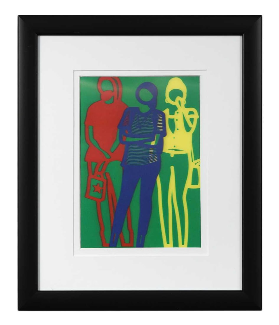 Julian Opie (1958-), Krobath, 3D Lenticular Moving Image, In Vibrant Colour, Framed, 2019 - 3