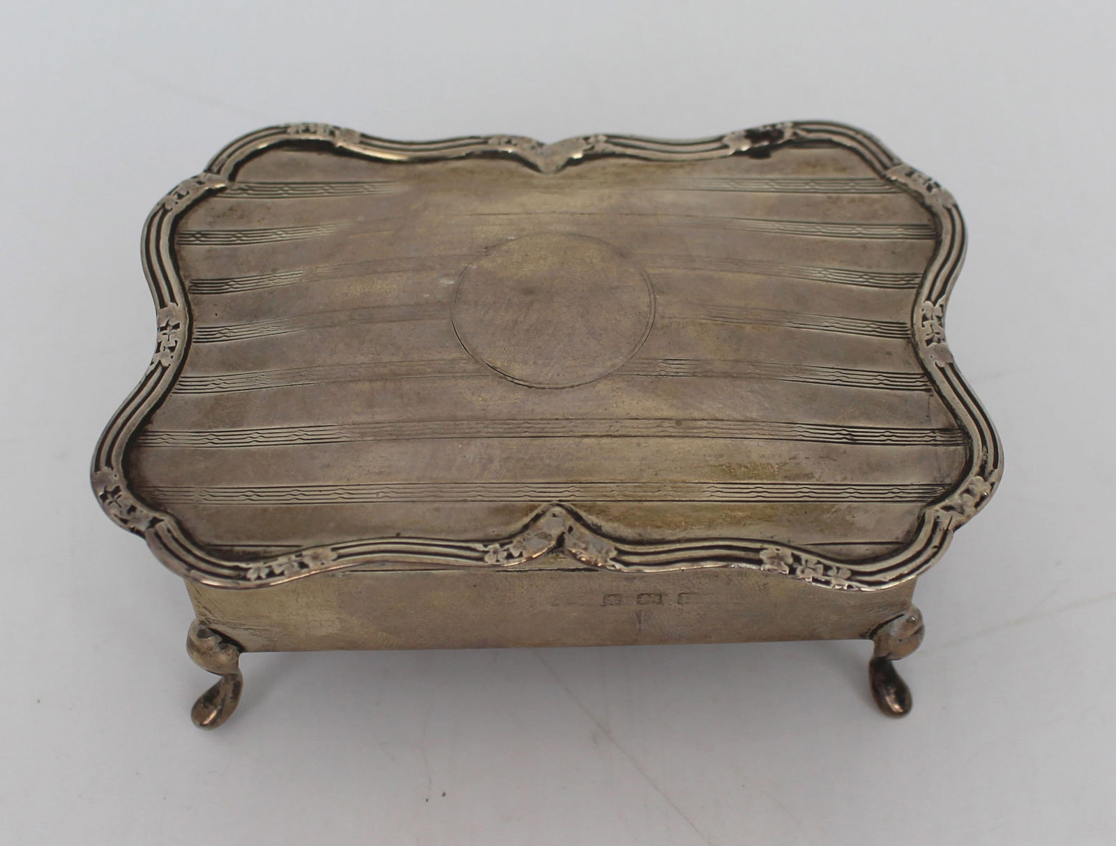 Solid Silver Pin Cushion Box Birmingham 1912 - 2