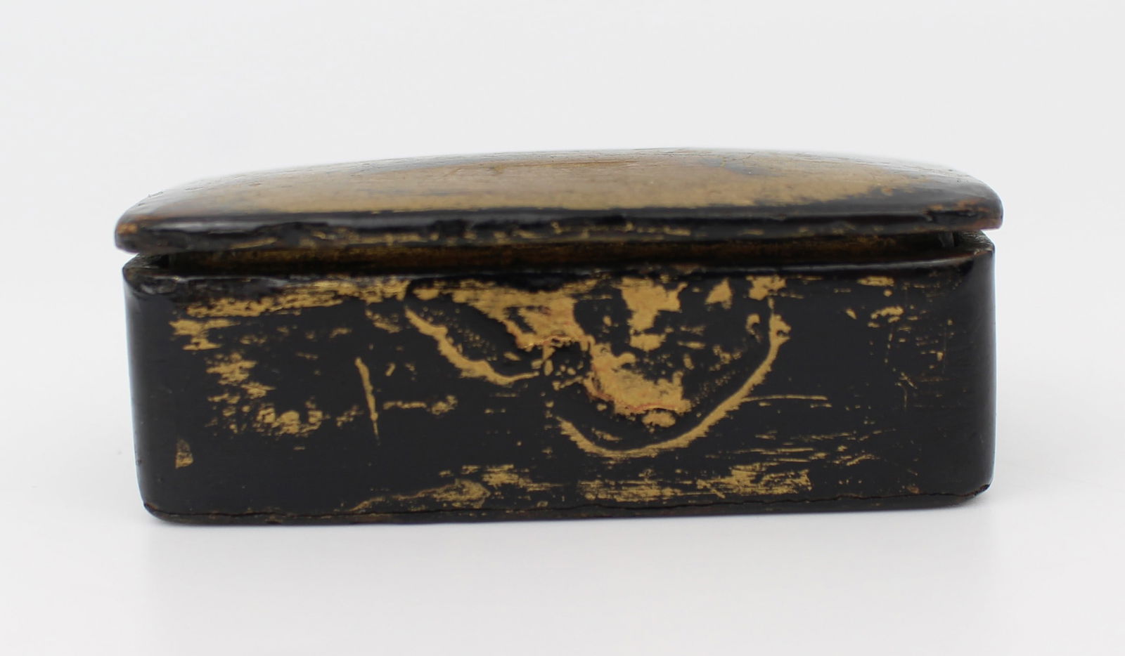 Small 19th Century Papier-Mâché Snuff Box – Gilt Lacquer Decoration, c.1830 (1 of 6)