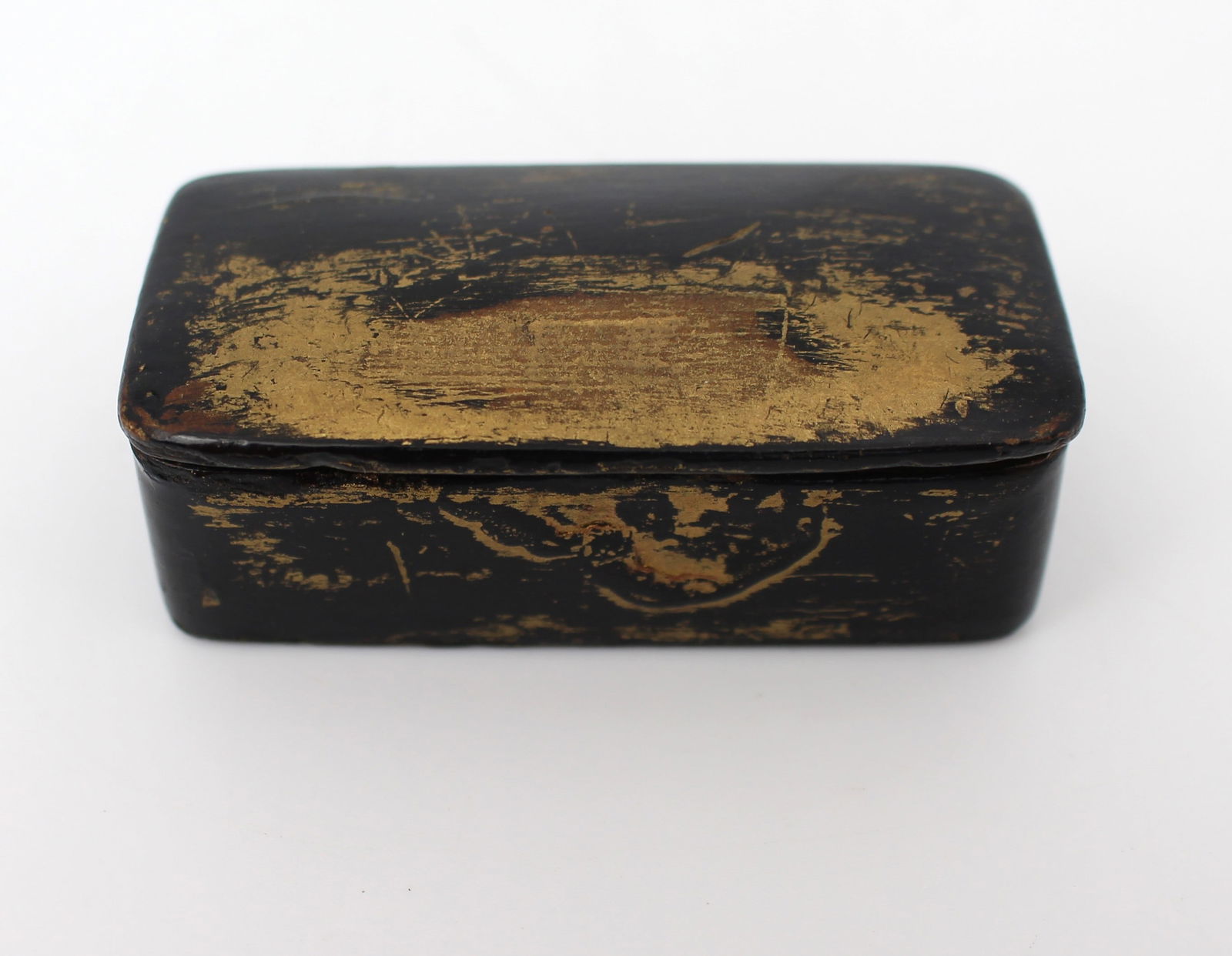 Small 19th Century Papier-Mâché Snuff Box – Gilt Lacquer Decoration, c.1830 - 2