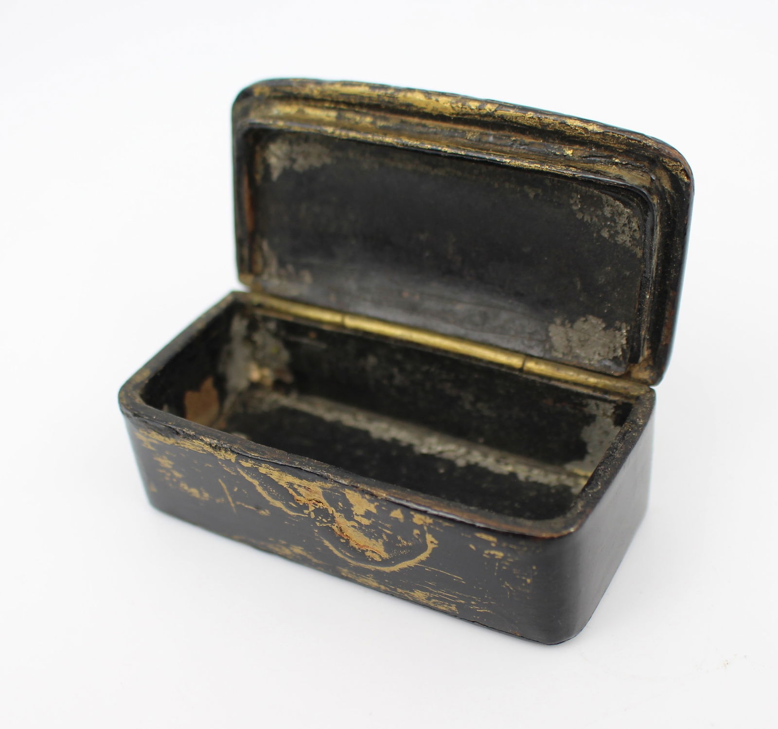 Small 19th Century Papier-Mâché Snuff Box – Gilt Lacquer Decoration, c.1830 - 5