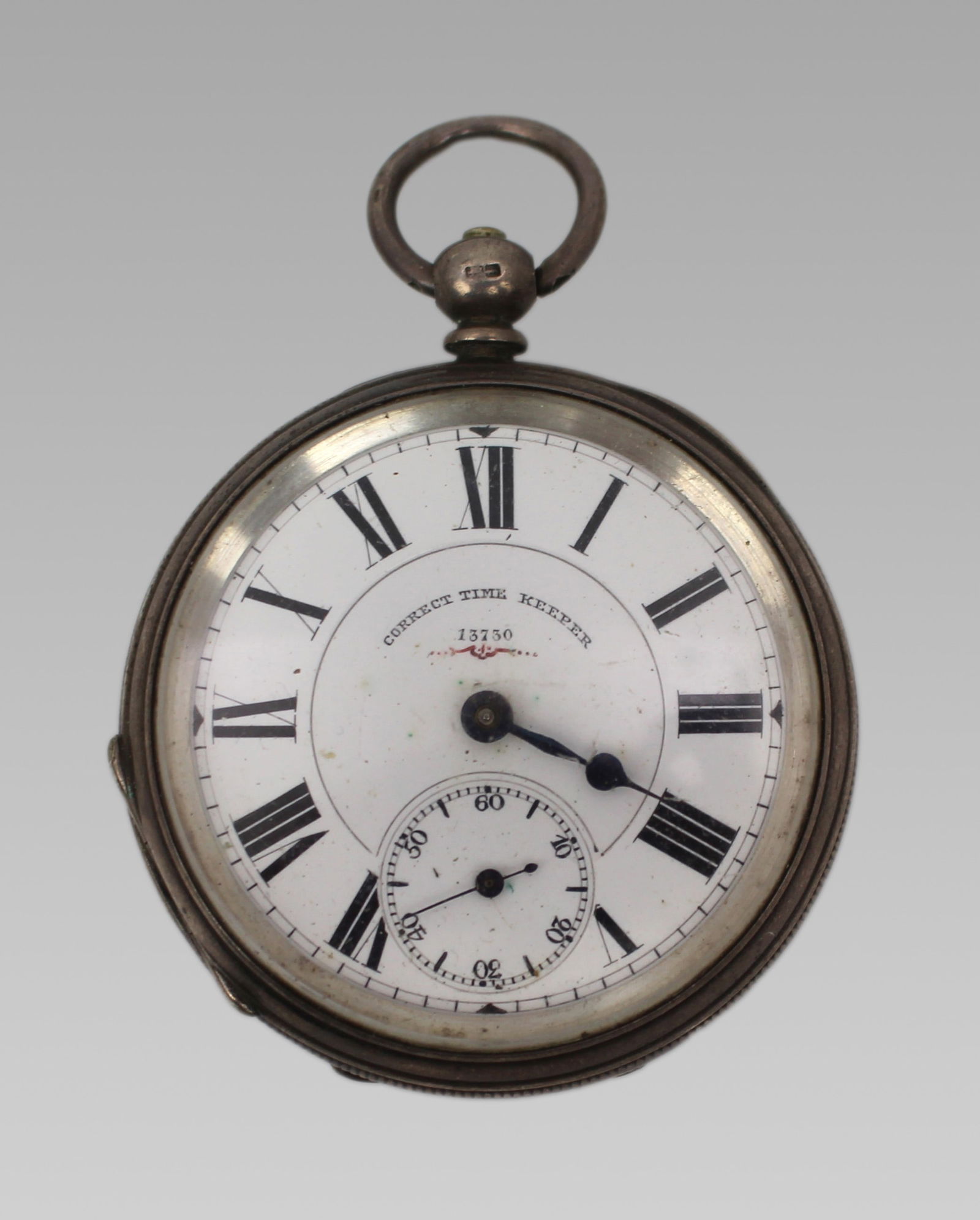 Vintage Correct Time Keeper Silver Pocket Watch (1 of 3)