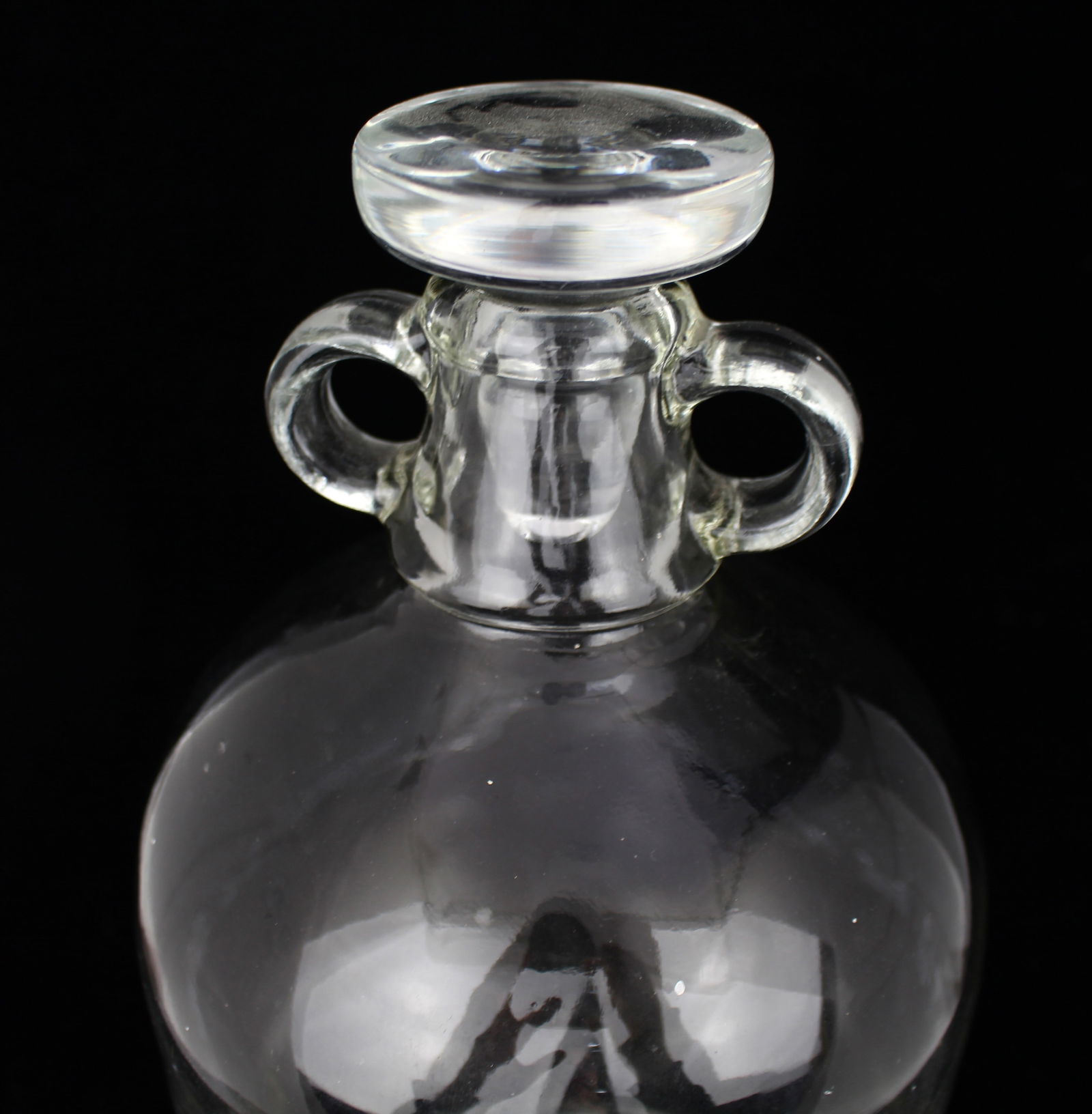 Large Vintage Glass Laboratory Winchester Bottle with Stopper - 3