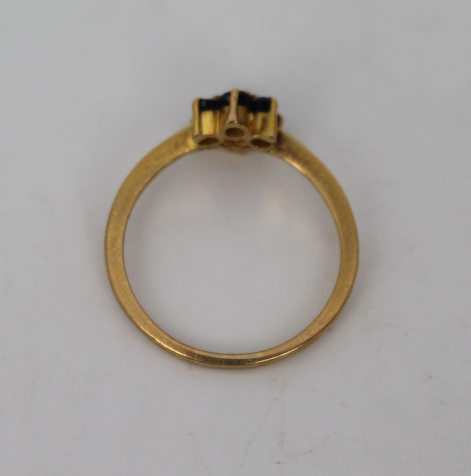 Vintage Ruby and Sapphire Cluster Ring in High Carat Gold - 3