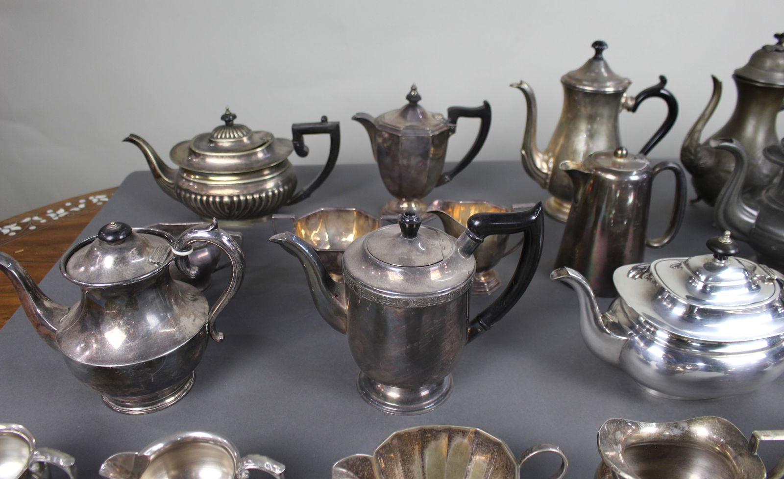 Collection of Antique & Vintage Silver Plated Tea & Coffee Ware Teapots - 3