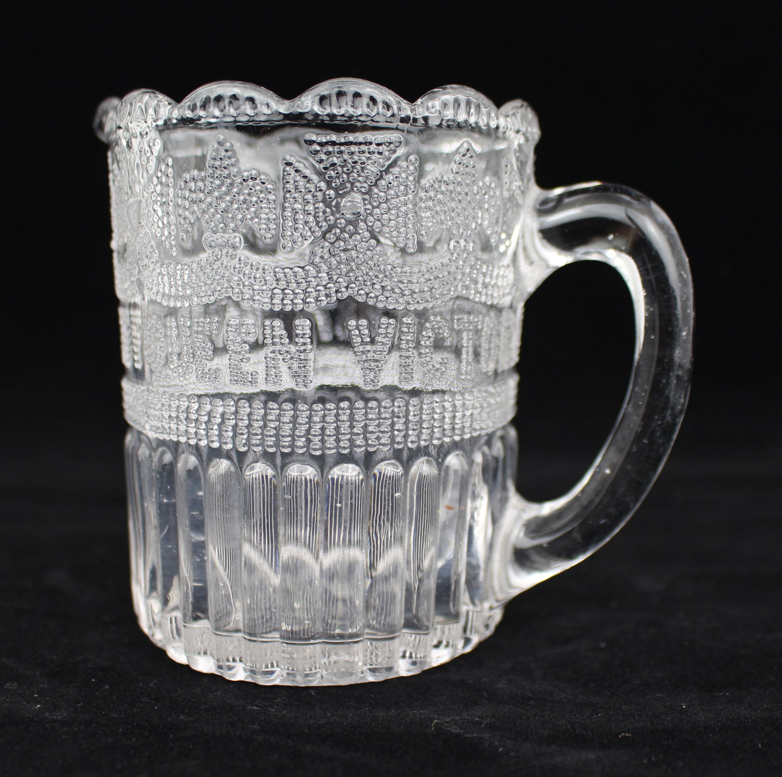 Victorian Pressed Glass Golden Jubilee Jug 1887 - 3